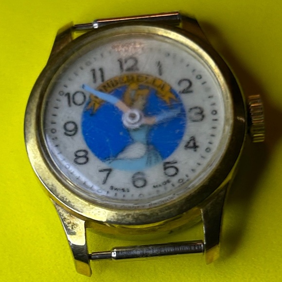Disney Vintage Cinderella wind up watch. 1950’s. Parts for watches. - Picture 3 of 6